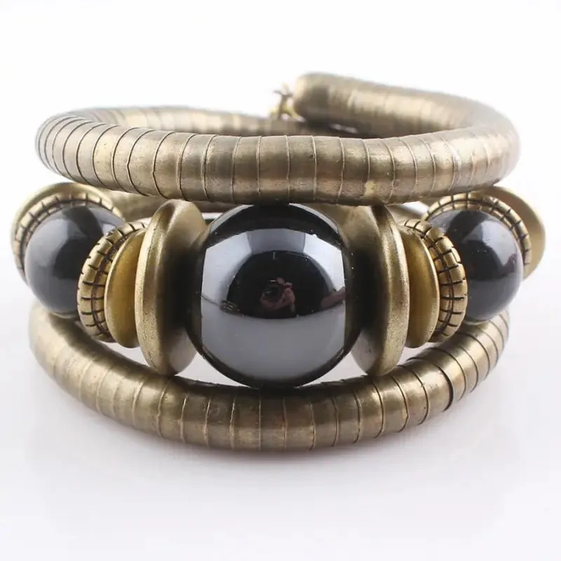 Creative Geometric Snake Bracelet - High-Quality Resin, Exotic Design