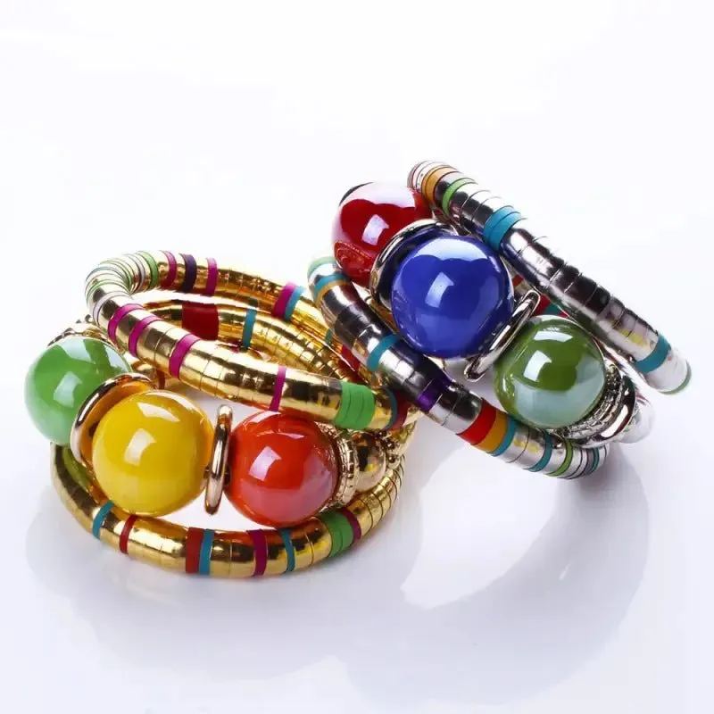 Creative Geometric Snake Bracelet - High-Quality Resin, Exotic Design