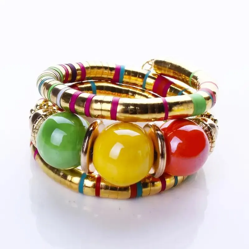 Creative Geometric Snake Bracelet - High-Quality Resin, Exotic Design