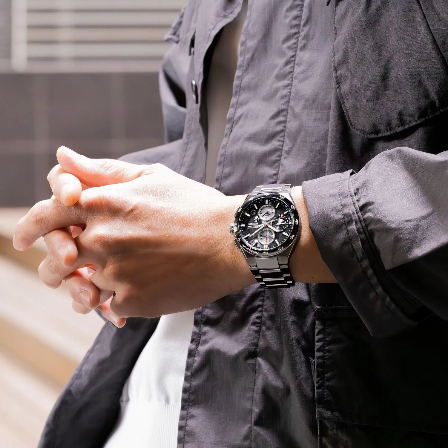 Cronografo solare GPS Seiko Astron 'Night Black' - SSH151J1
