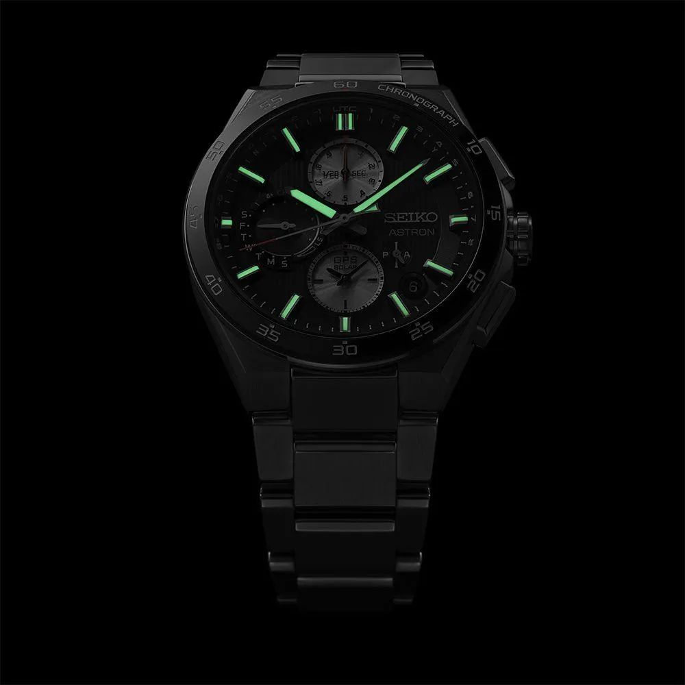Cronografo solare GPS Seiko Astron 'Night Black' - SSH151J1