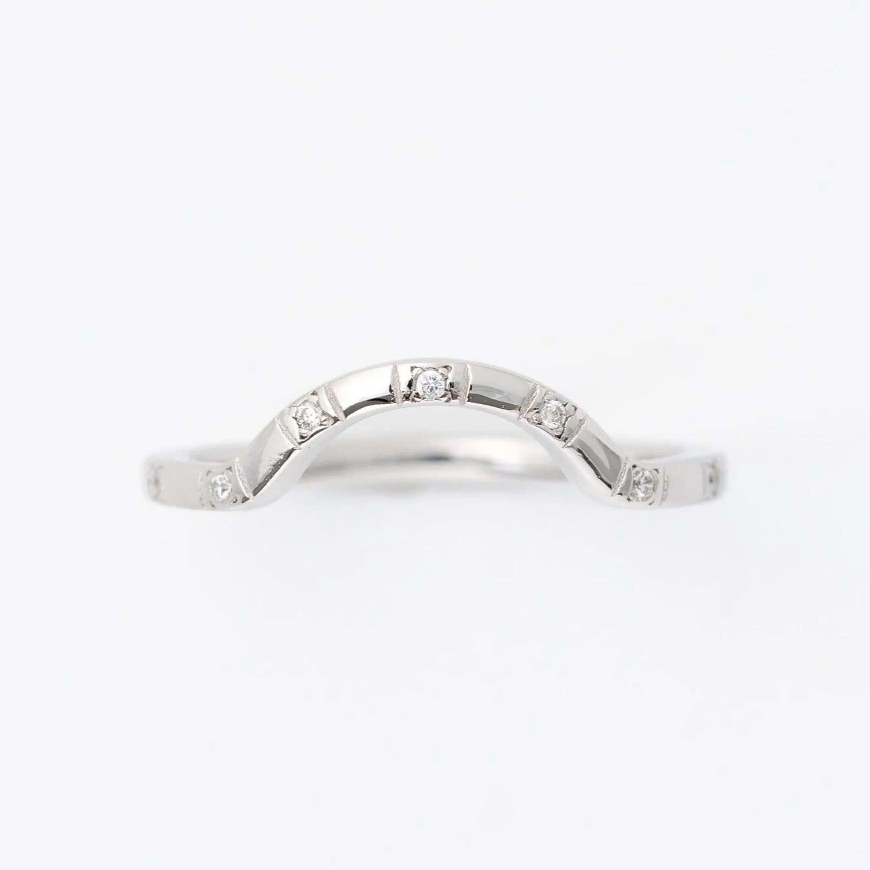 Curved Cz Stacking Ring