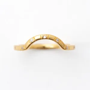 Curved Cz Stacking Ring