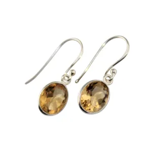 Dainty Citrine Drop Earrings