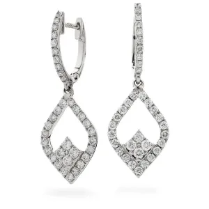 DIAMOND FANCY DROP EARRINGS IN 18K WHITE GOLD