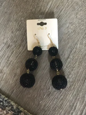 Disco Beaded Drop Earrings