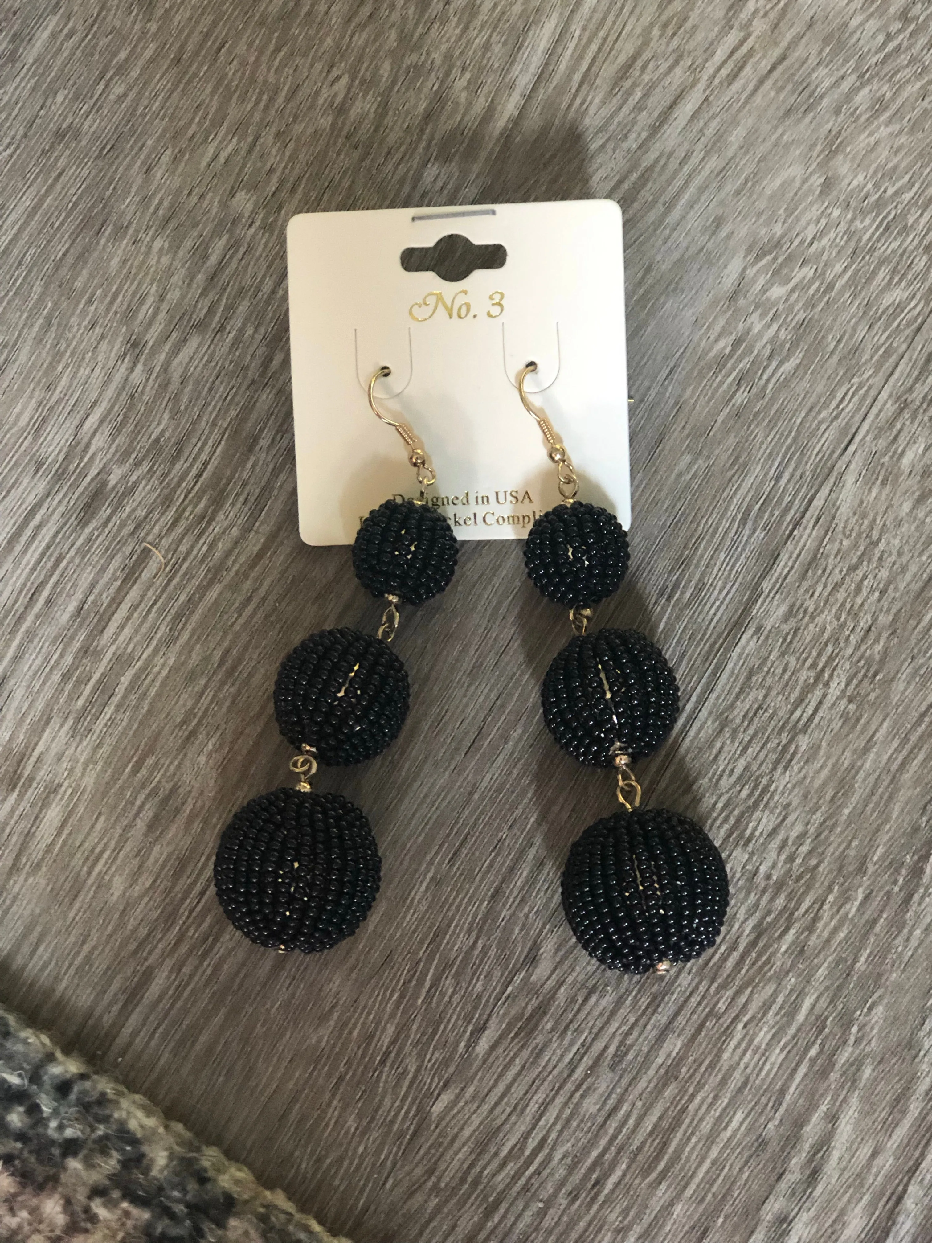 Disco Beaded Drop Earrings