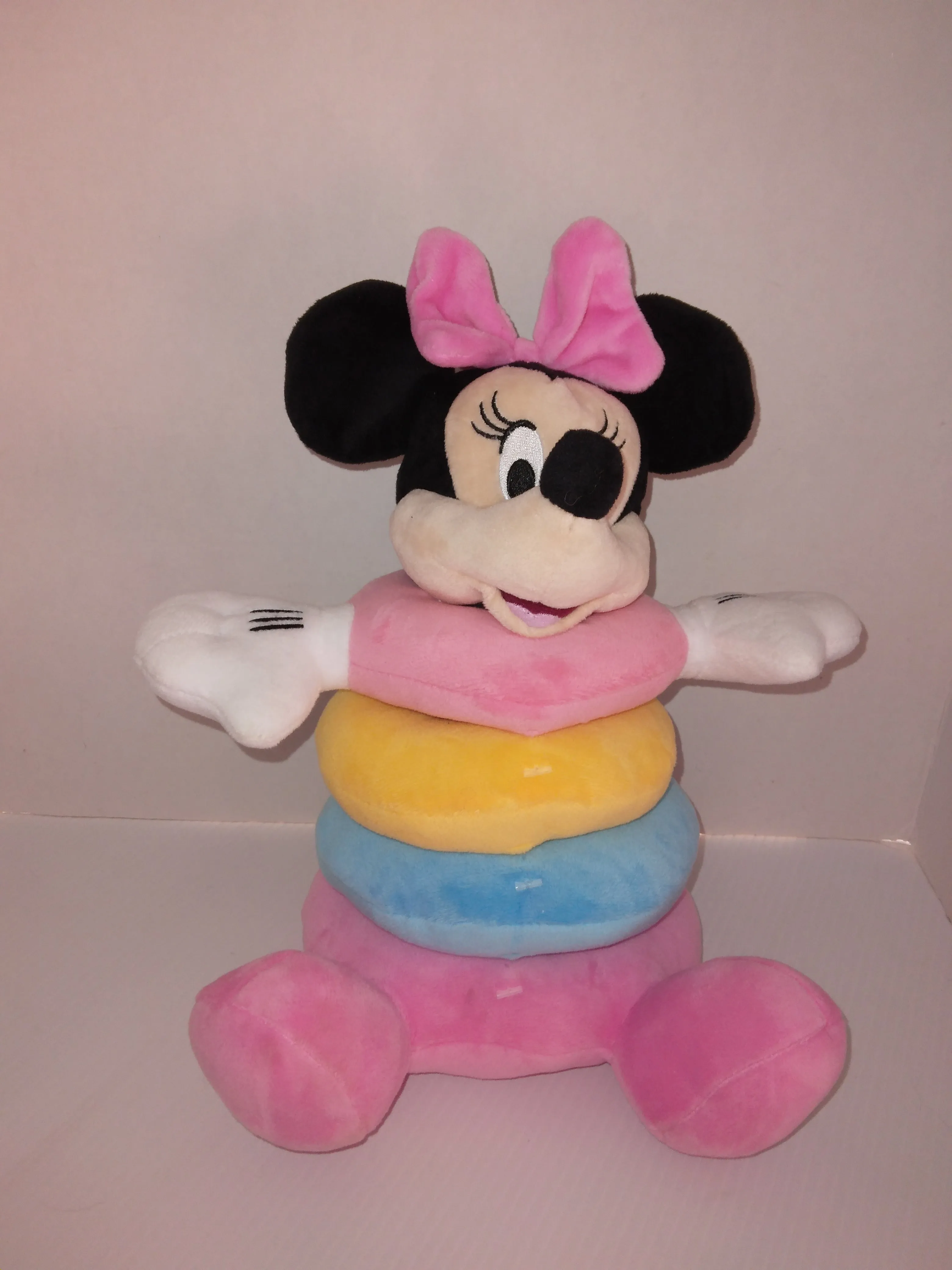 Disney Baby Minnie Mouse Soft Plush Stacking Rings Toy Infant