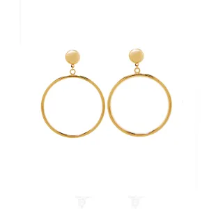 Door Knocker Hoop Earring Gold Tone