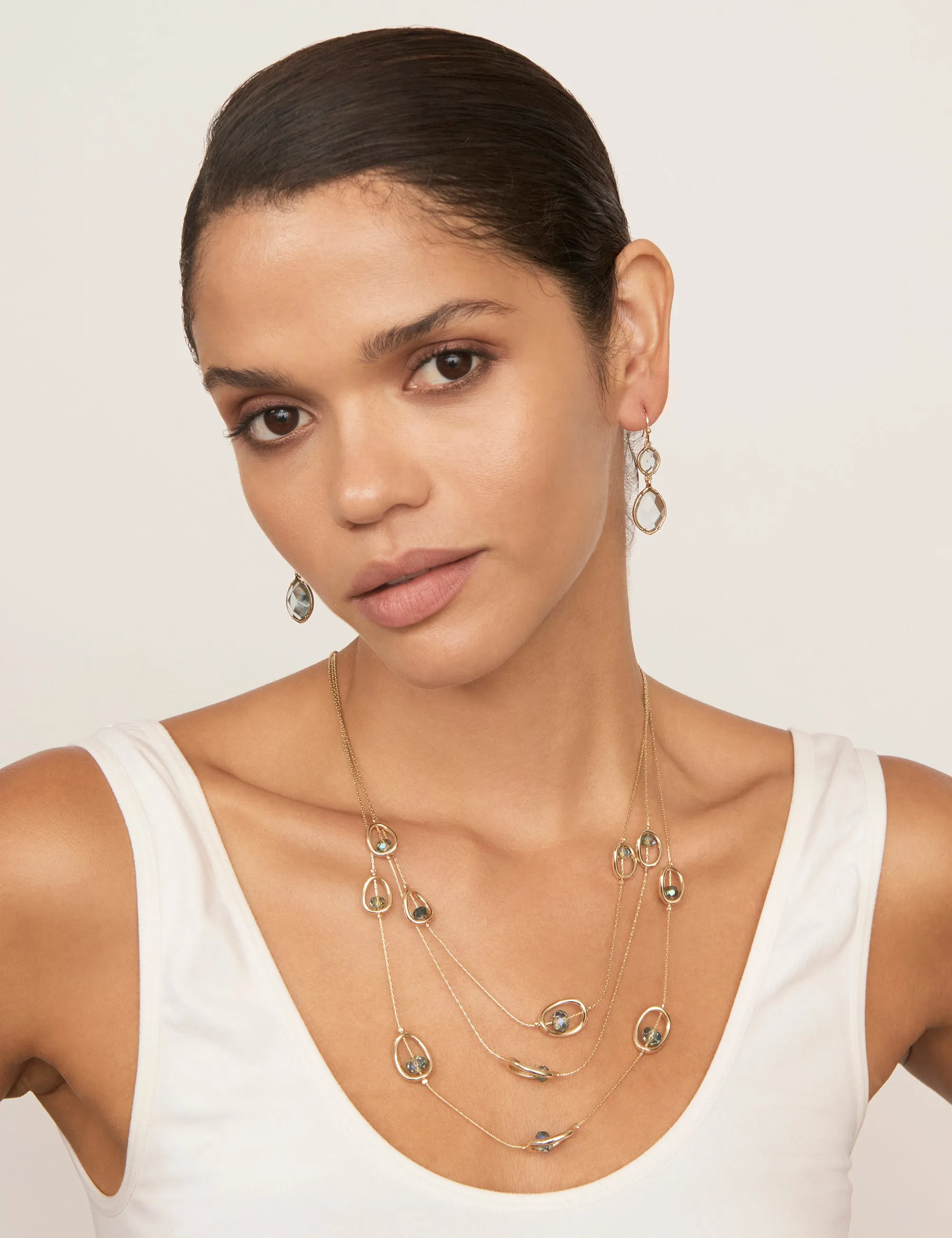 DOUBLE LONG DROP HOOK EARRING