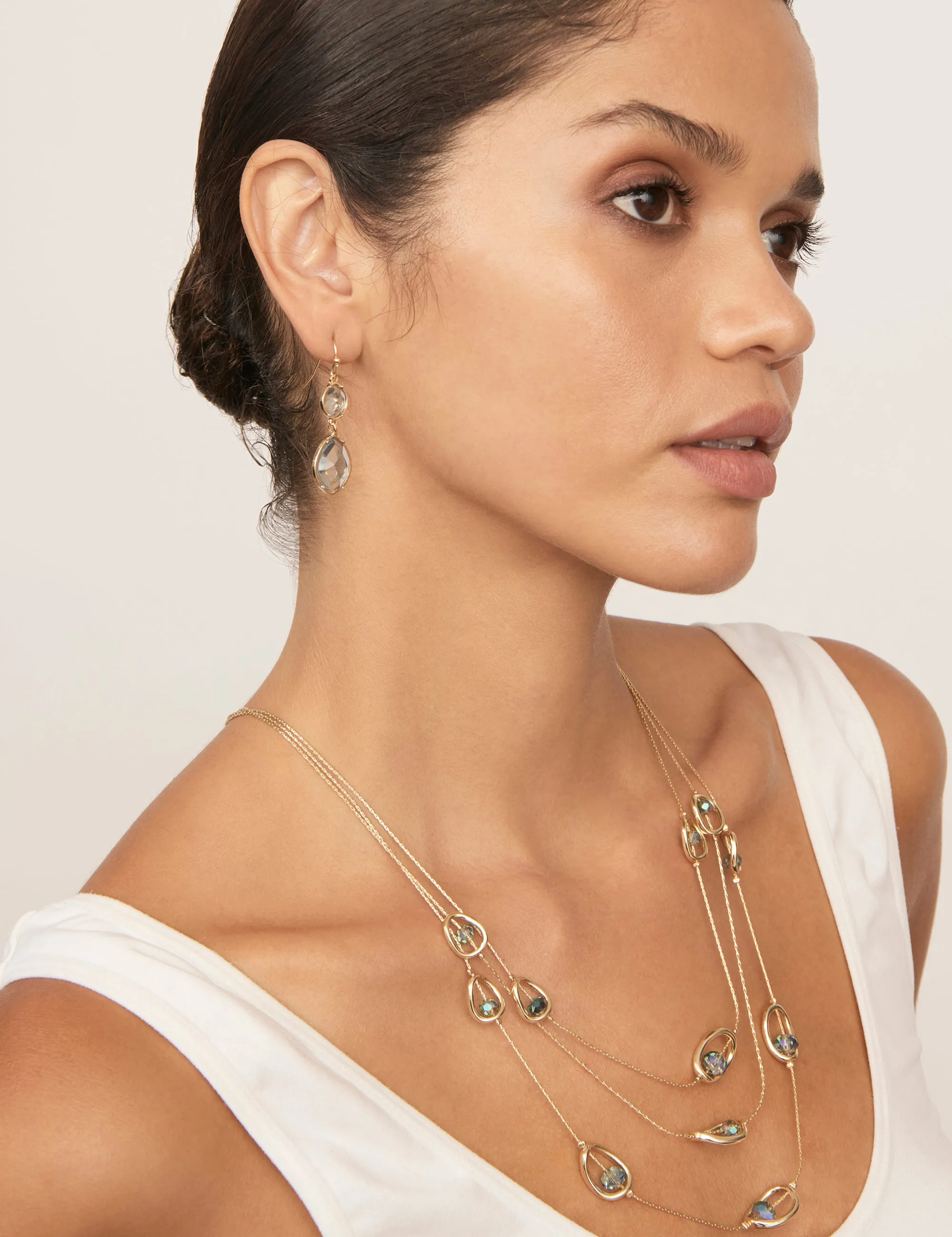DOUBLE LONG DROP HOOK EARRING