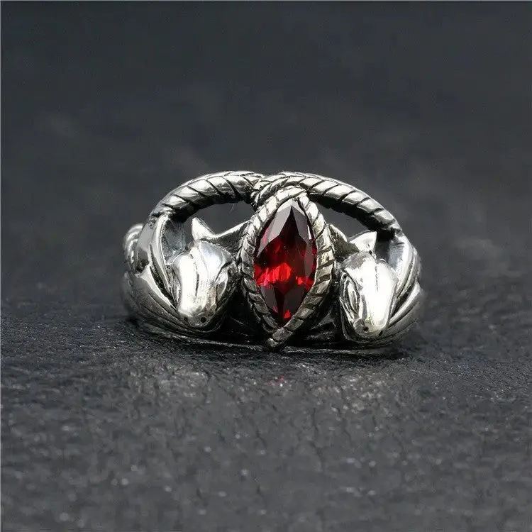 Double Snake Balach Ring | 925 Silver Lord of the Rings, Aragorn Design