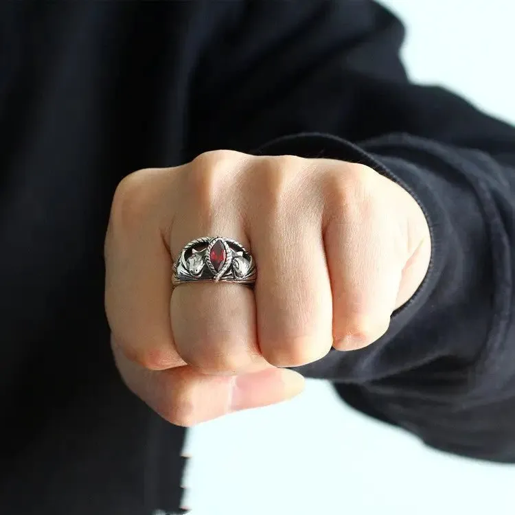 Double Snake Balach Ring | 925 Silver Lord of the Rings, Aragorn Design