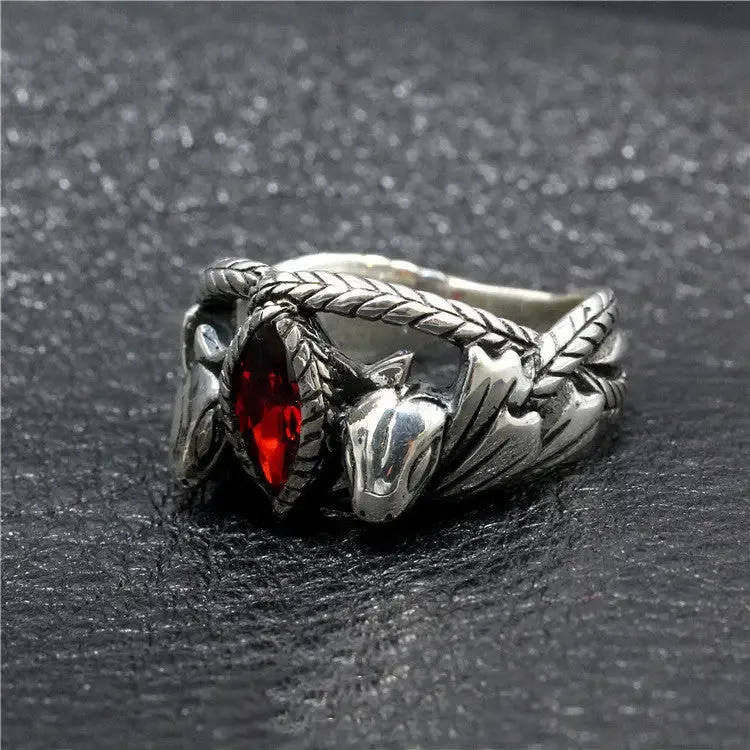 Double Snake Balach Ring | 925 Silver Lord of the Rings, Aragorn Design