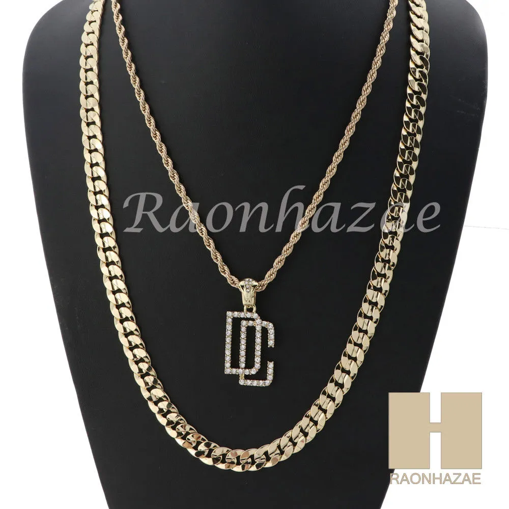 DREAM CHASERS ROPE CHAIN DIAMOND CUT 30" CUBAN LINK CHAIN NECKLACE S09G
