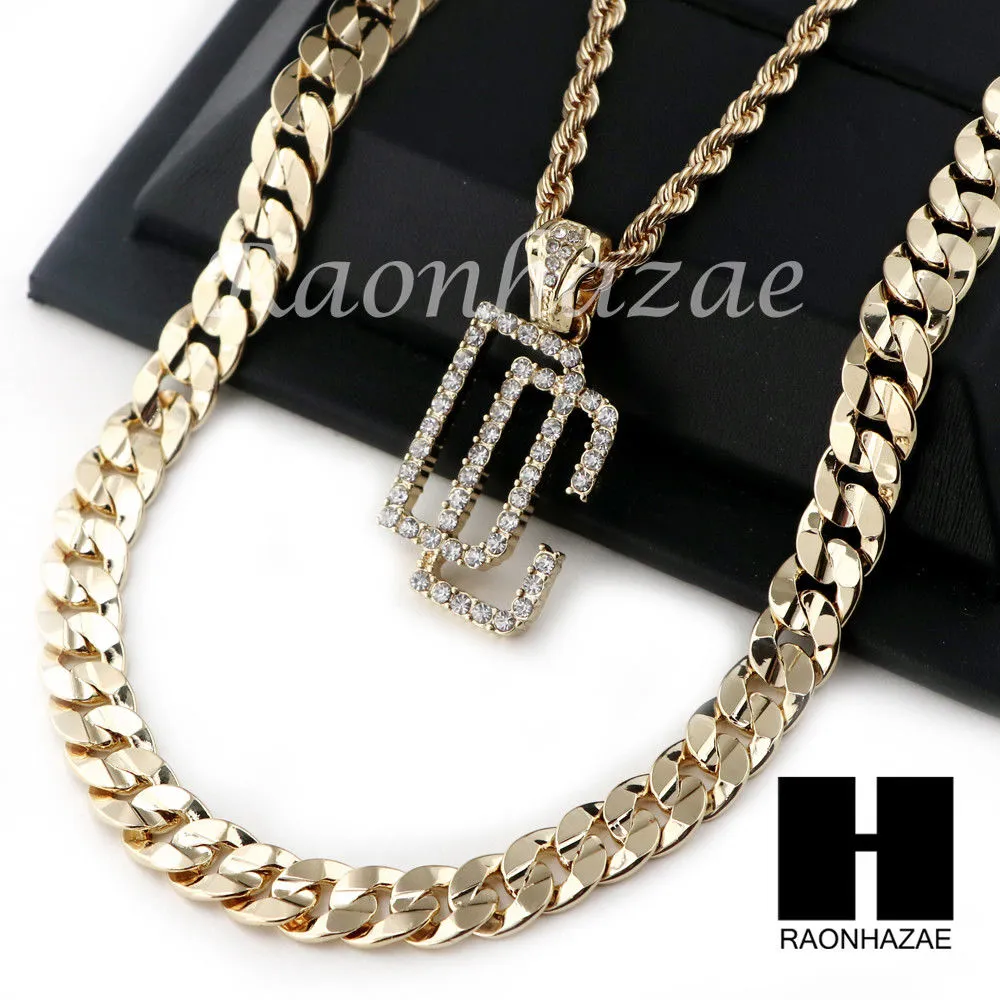 DREAM CHASERS ROPE CHAIN DIAMOND CUT 30" CUBAN LINK CHAIN NECKLACE S09G