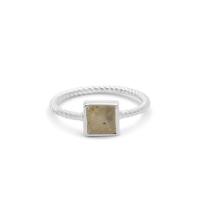 Dune Jewelry Rope Stacker Ring - Square