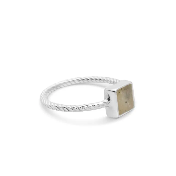 Dune Jewelry Rope Stacker Ring - Square