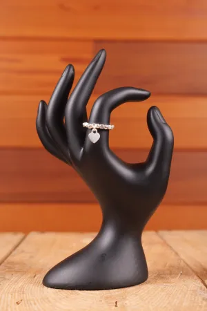 Elasticated Heart Charm Ring