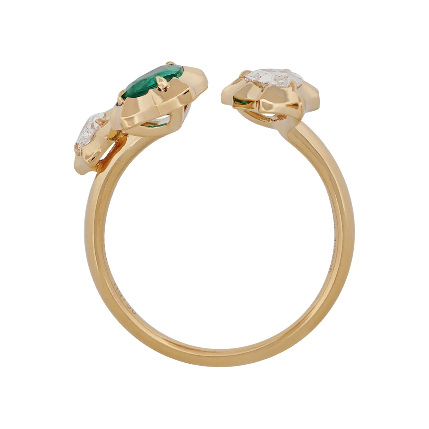Emerald & Diamond Vine Ring