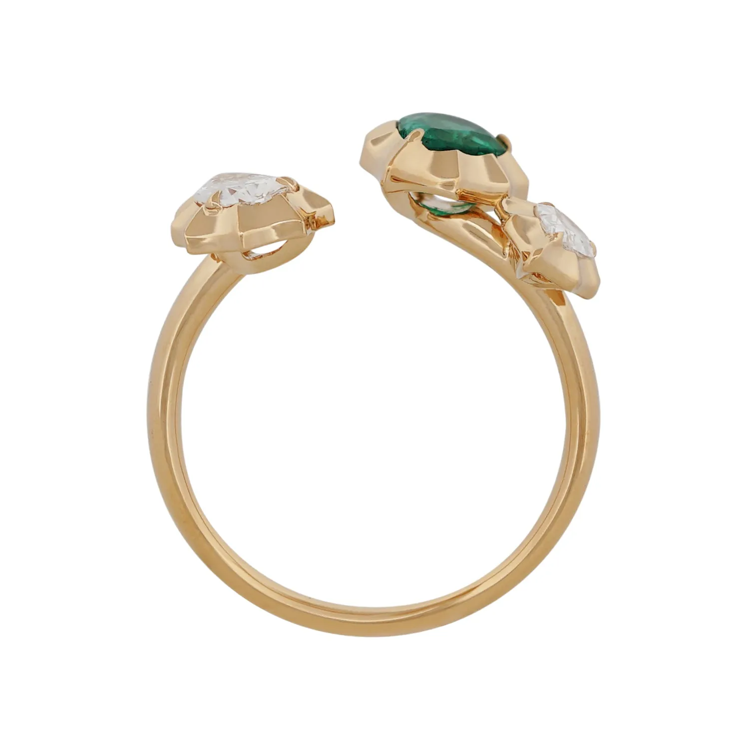 Emerald & Diamond Vine Ring