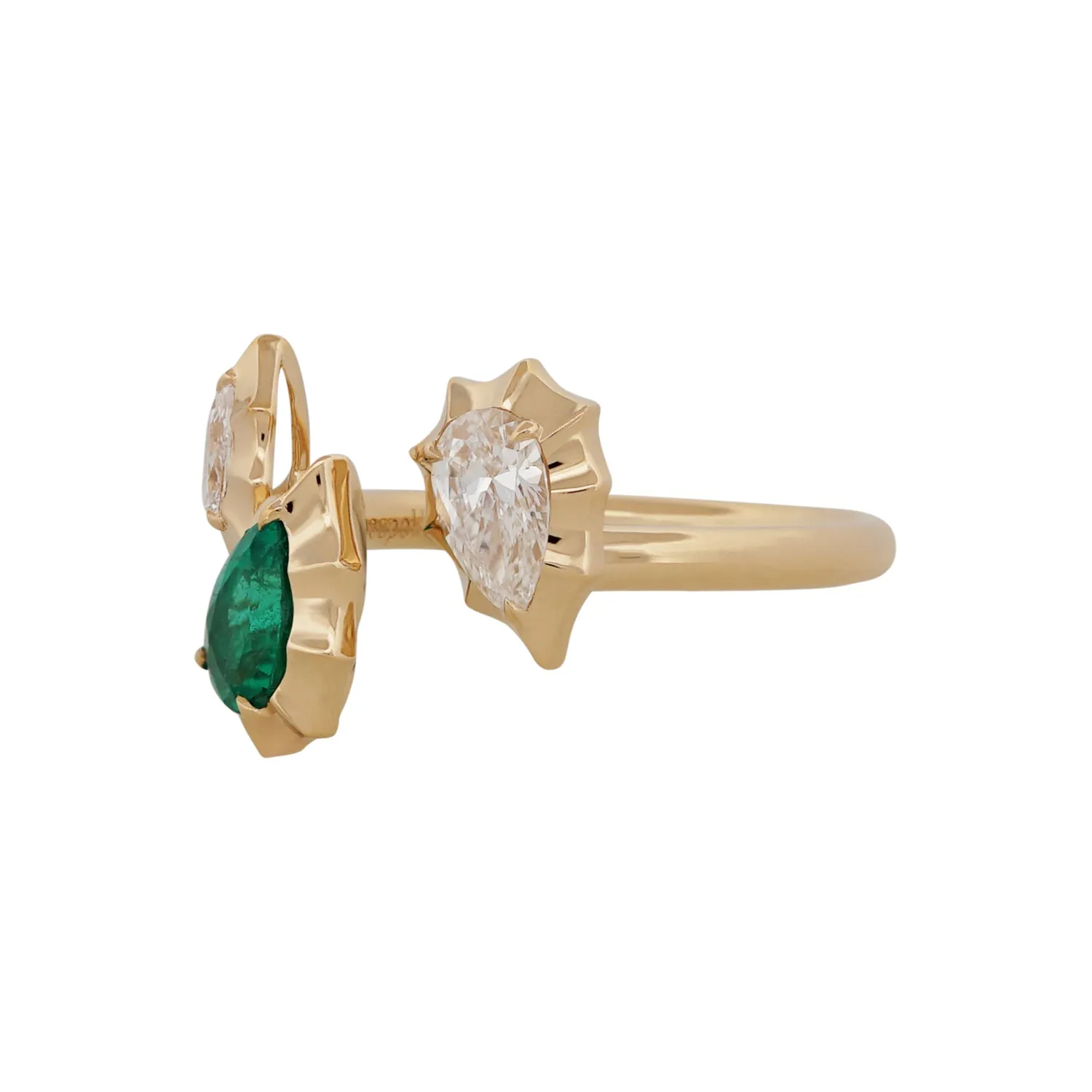 Emerald & Diamond Vine Ring