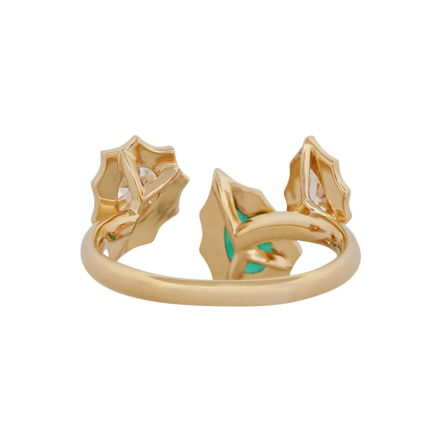 Emerald & Diamond Vine Ring