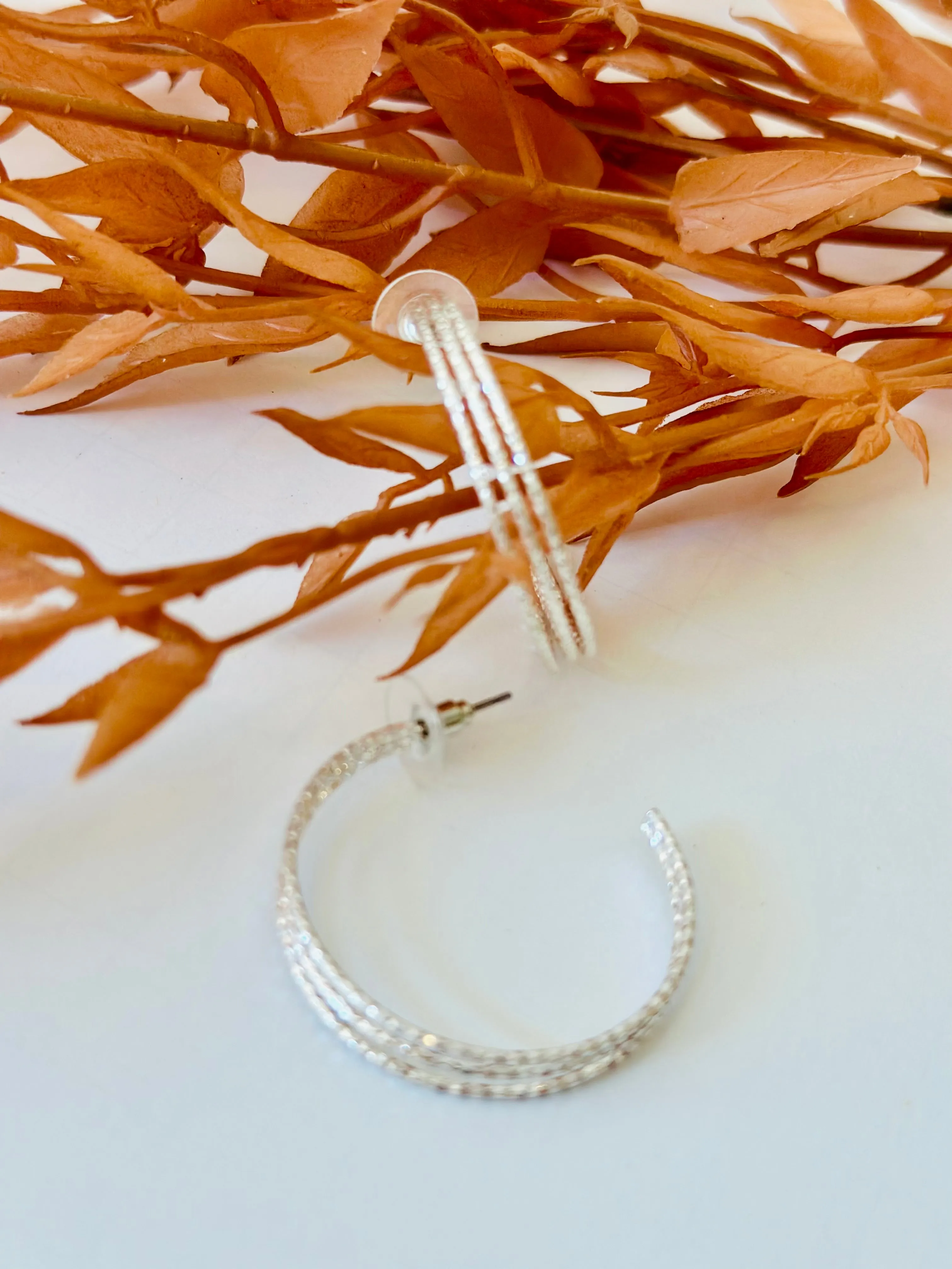 ER266 DIACUT HOOP EARRINGS