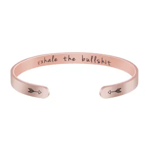 Exhale the Bullshit Yoga Practice Gift for Best Friend Bracelets