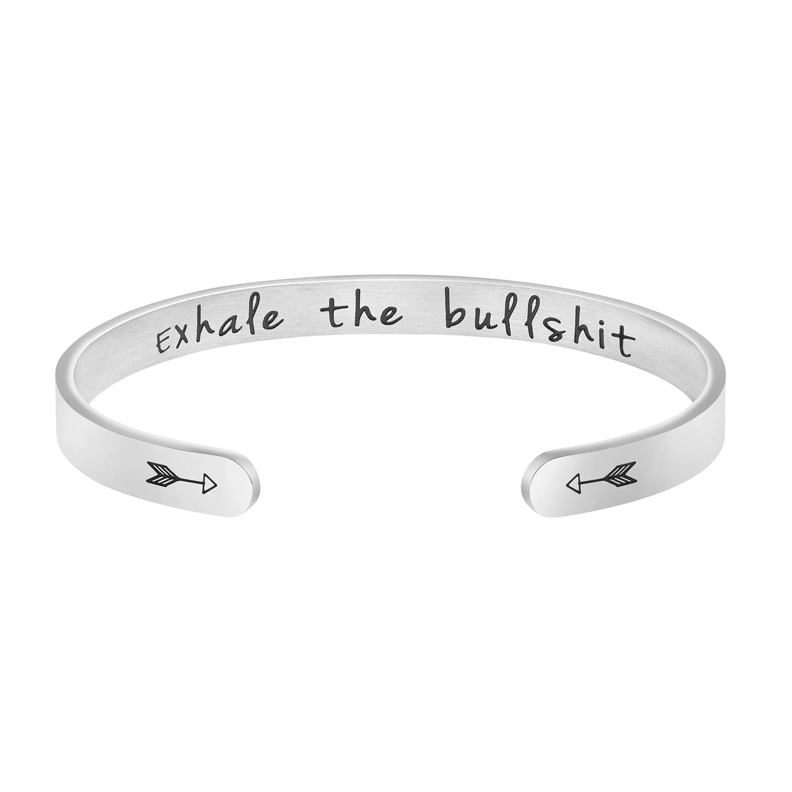 Exhale the Bullshit Yoga Practice Gift for Best Friend Bracelets
