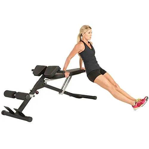 Fitness Reality X-Class Light Commercial Multi-Workout Abdominal/Hyper Back Extension Bench, Black