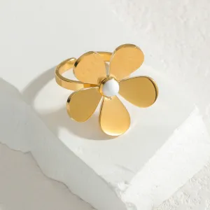 five-petal flower open ring JLTR0537