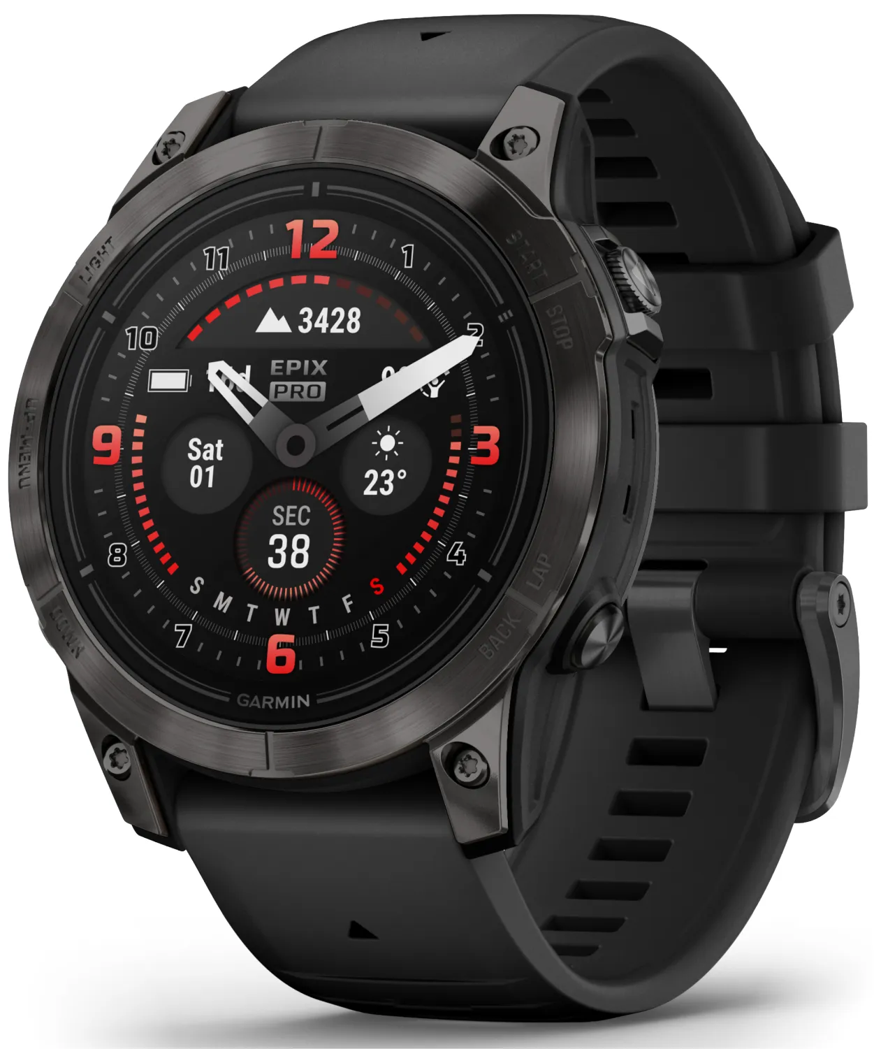 Garmin Epix Pro (Gen 2) Standard / Sapphire Edition, High Performance Smartwatch, Advanced Training Technology, Built-in Flashlight w/Wearable4U Bundle