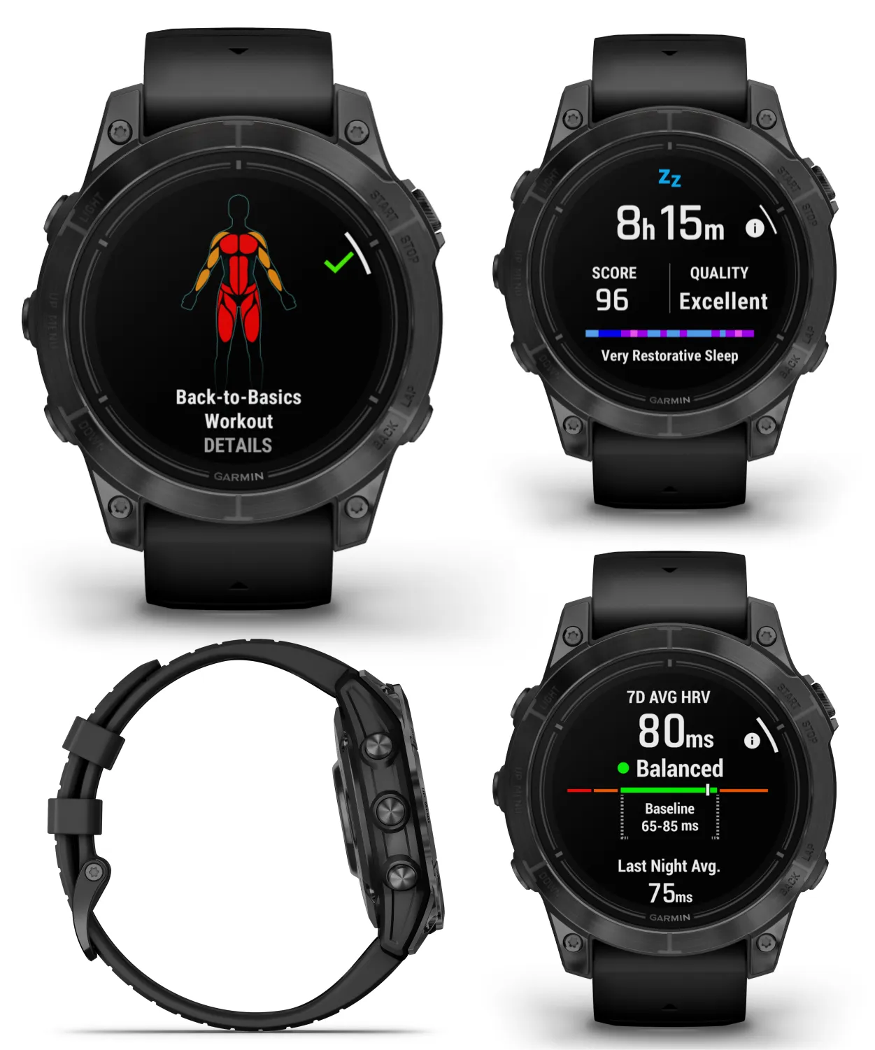 Garmin Epix Pro (Gen 2) Standard / Sapphire Edition, High Performance Smartwatch, Advanced Training Technology, Built-in Flashlight w/Wearable4U Bundle