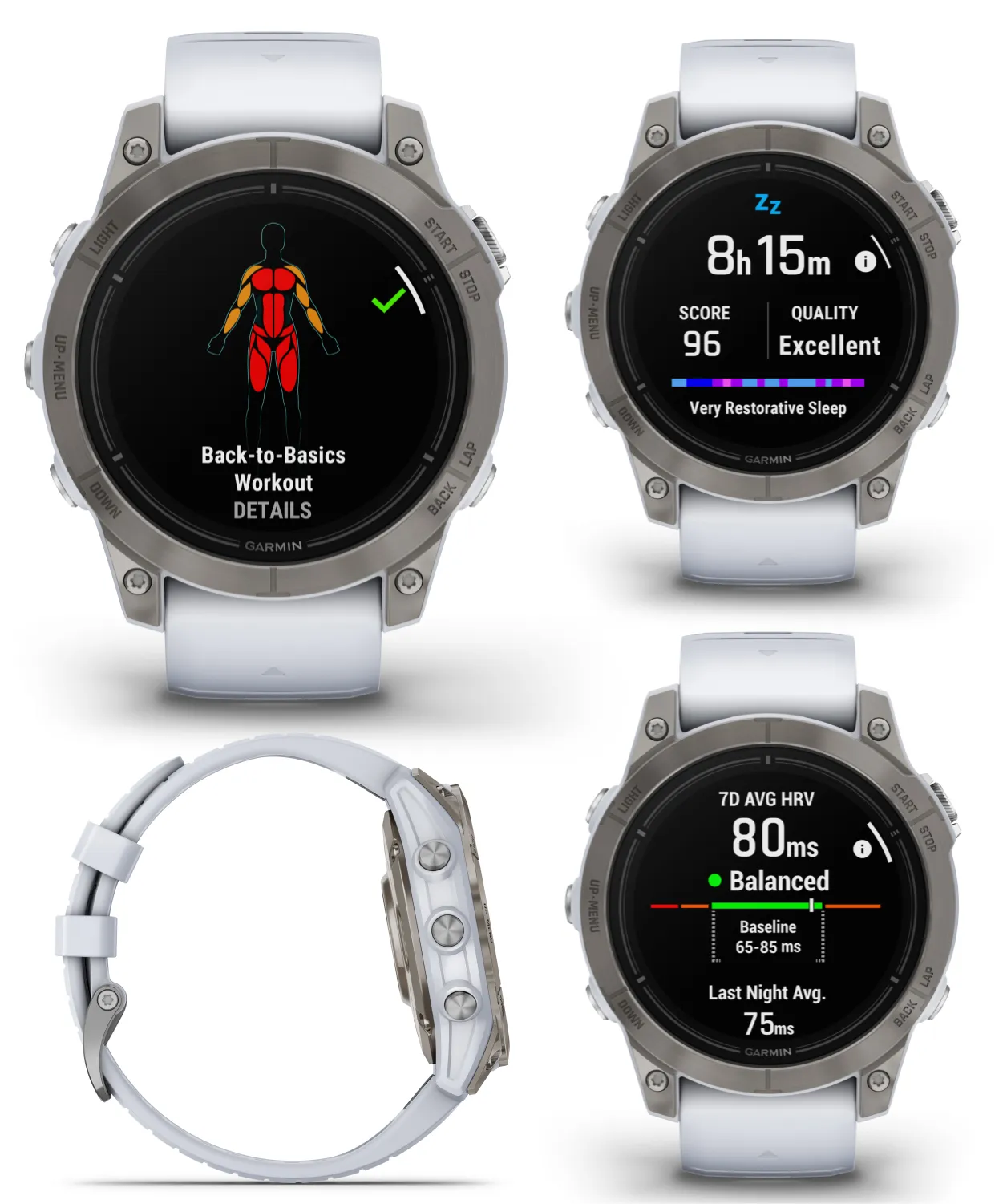 Garmin Epix Pro (Gen 2) Standard / Sapphire Edition, High Performance Smartwatch, Advanced Training Technology, Built-in Flashlight w/Wearable4U Bundle
