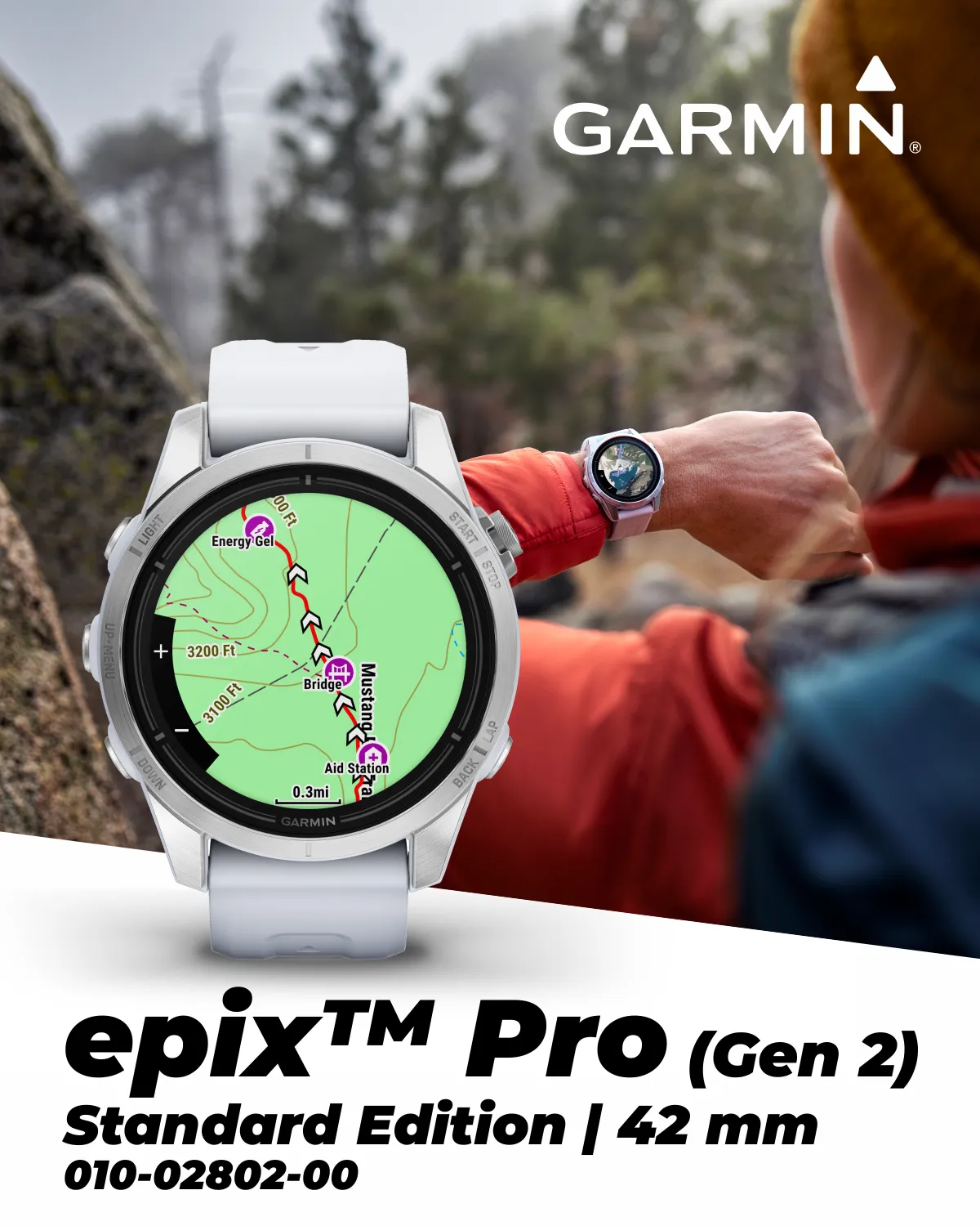 Garmin Epix Pro (Gen 2) Standard / Sapphire Edition, High Performance Smartwatch, Advanced Training Technology, Built-in Flashlight w/Wearable4U Bundle