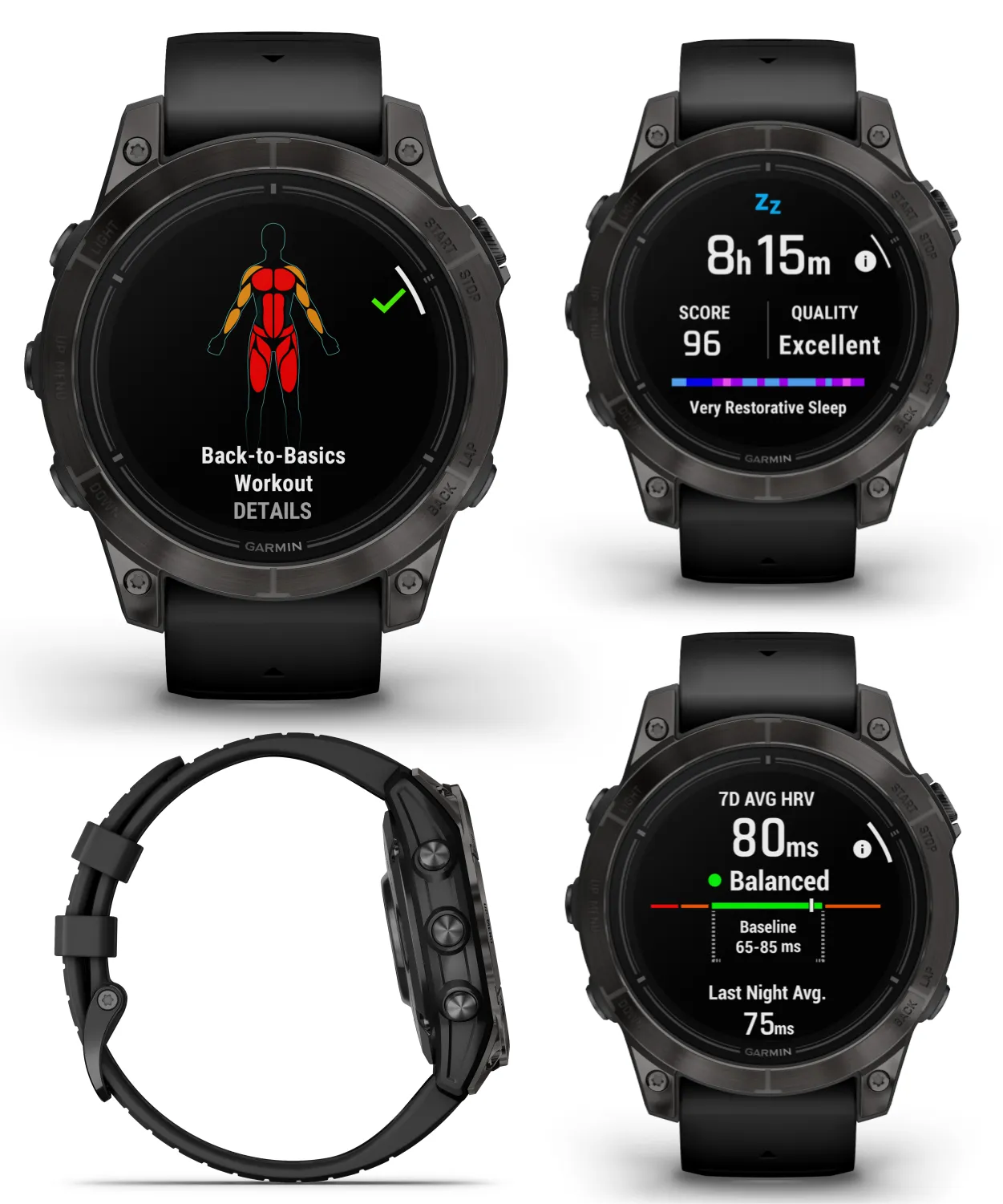 Garmin Epix Pro (Gen 2) Standard / Sapphire Edition, High Performance Smartwatch, Advanced Training Technology, Built-in Flashlight w/Wearable4U Bundle