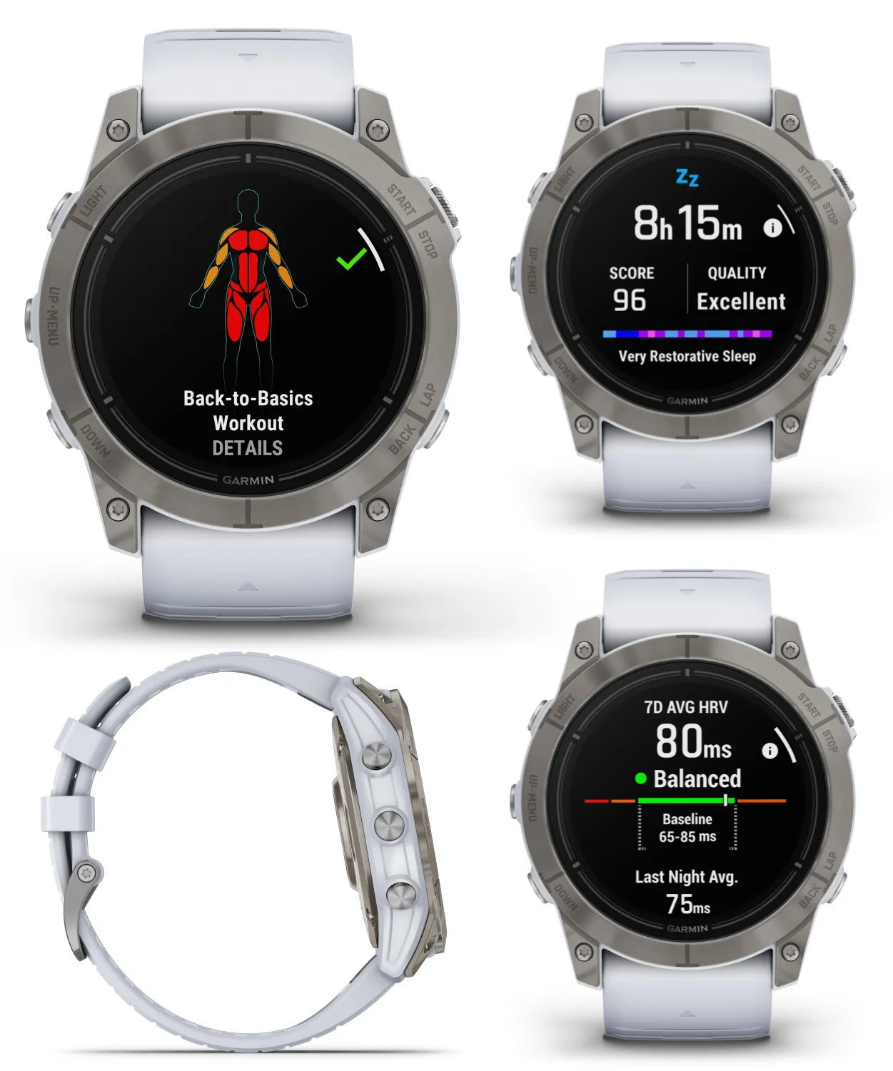 Garmin Epix Pro (Gen 2) Standard / Sapphire Edition, High Performance Smartwatch, Advanced Training Technology, Built-in Flashlight w/Wearable4U Bundle