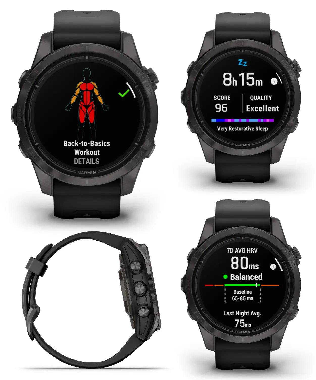 Garmin Epix Pro (Gen 2) Standard / Sapphire Edition, High Performance Smartwatch, Advanced Training Technology, Built-in Flashlight w/Wearable4U Bundle