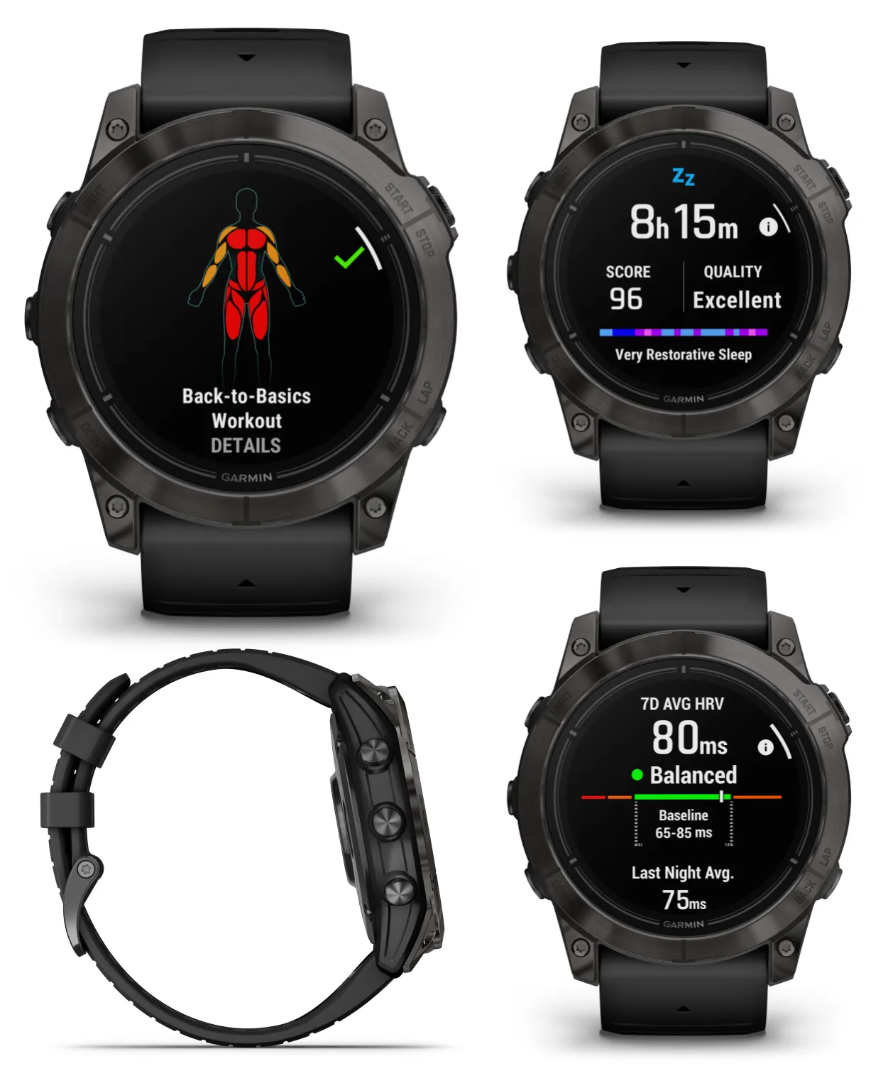 Garmin Epix Pro (Gen 2) Standard / Sapphire Edition, High Performance Smartwatch, Advanced Training Technology, Built-in Flashlight w/Wearable4U Bundle