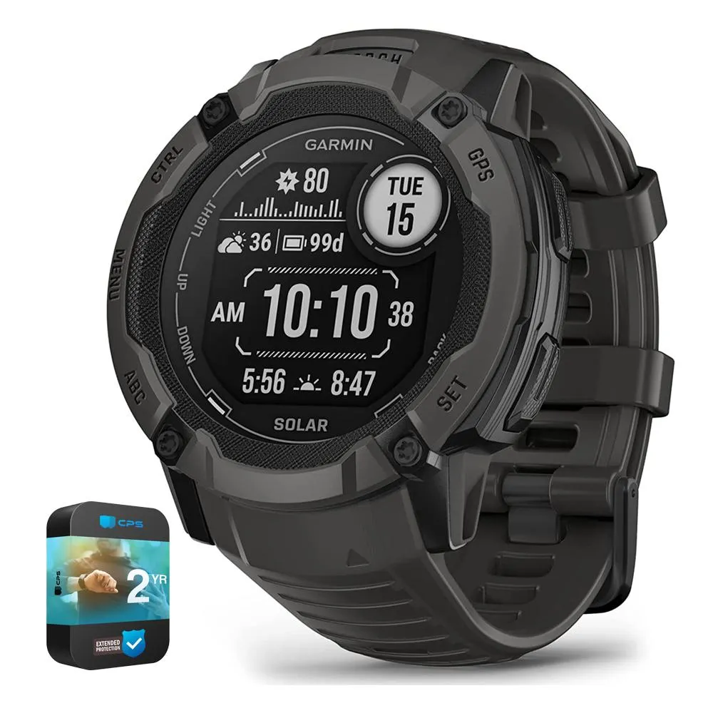 Garmin Instinct 2X Solar Rugged GPS Smartwatch Graphite with 2 Year Warranty