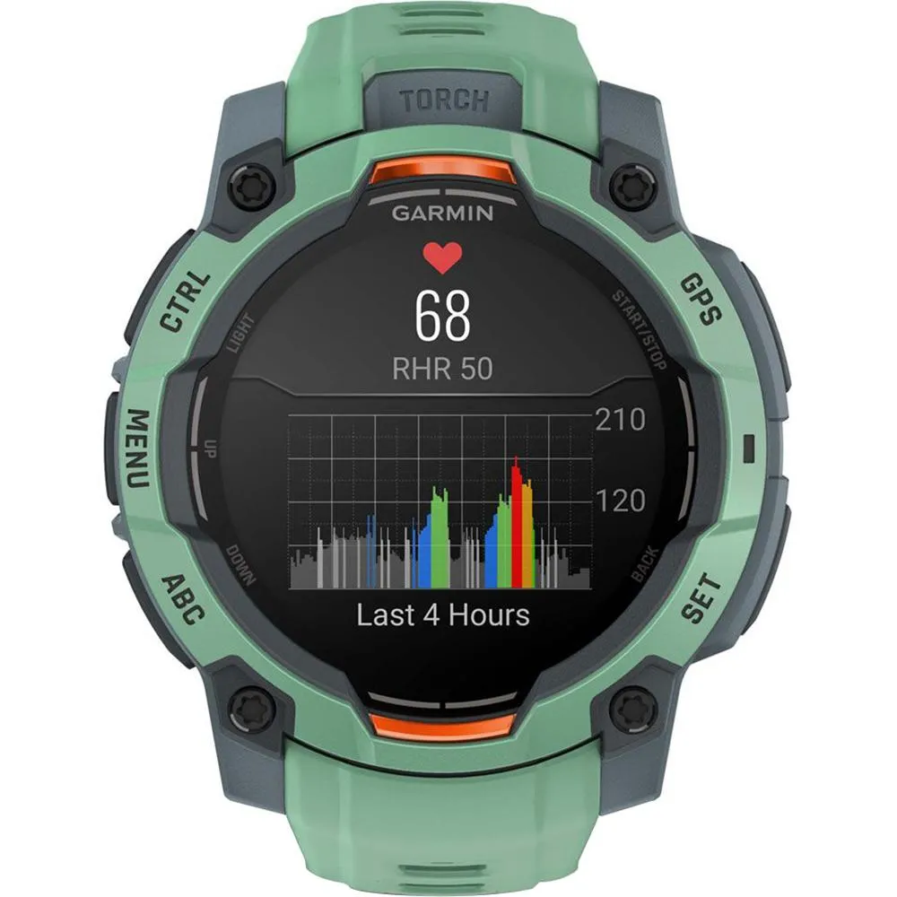 Garmin Instinct 3 45mm GPS Smartwatch, AMOLED   Wearable Light   2 Yr Warranty Bundle