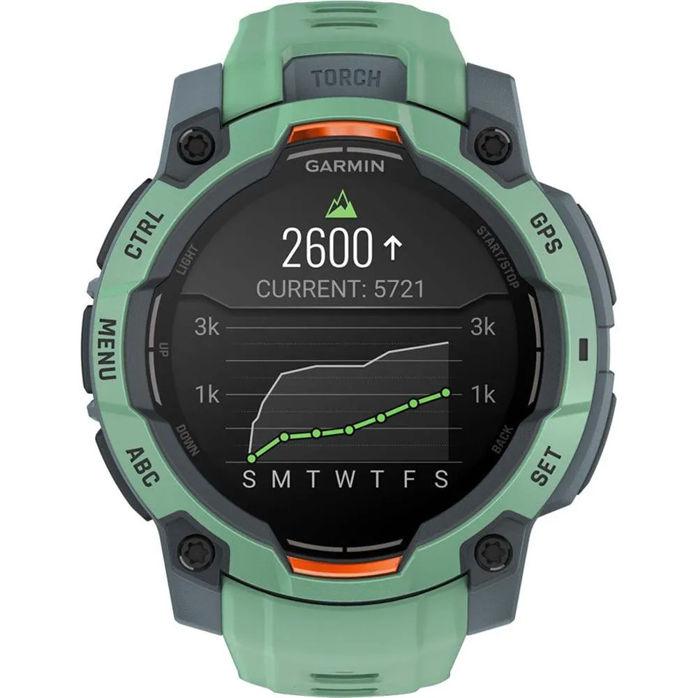 Garmin Instinct 3 45mm GPS Smartwatch, AMOLED   Wearable Light   2 Yr Warranty Bundle