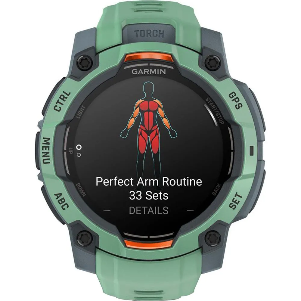 Garmin Instinct 3 45mm GPS Smartwatch, AMOLED   Wearable Light   2 Yr Warranty Bundle