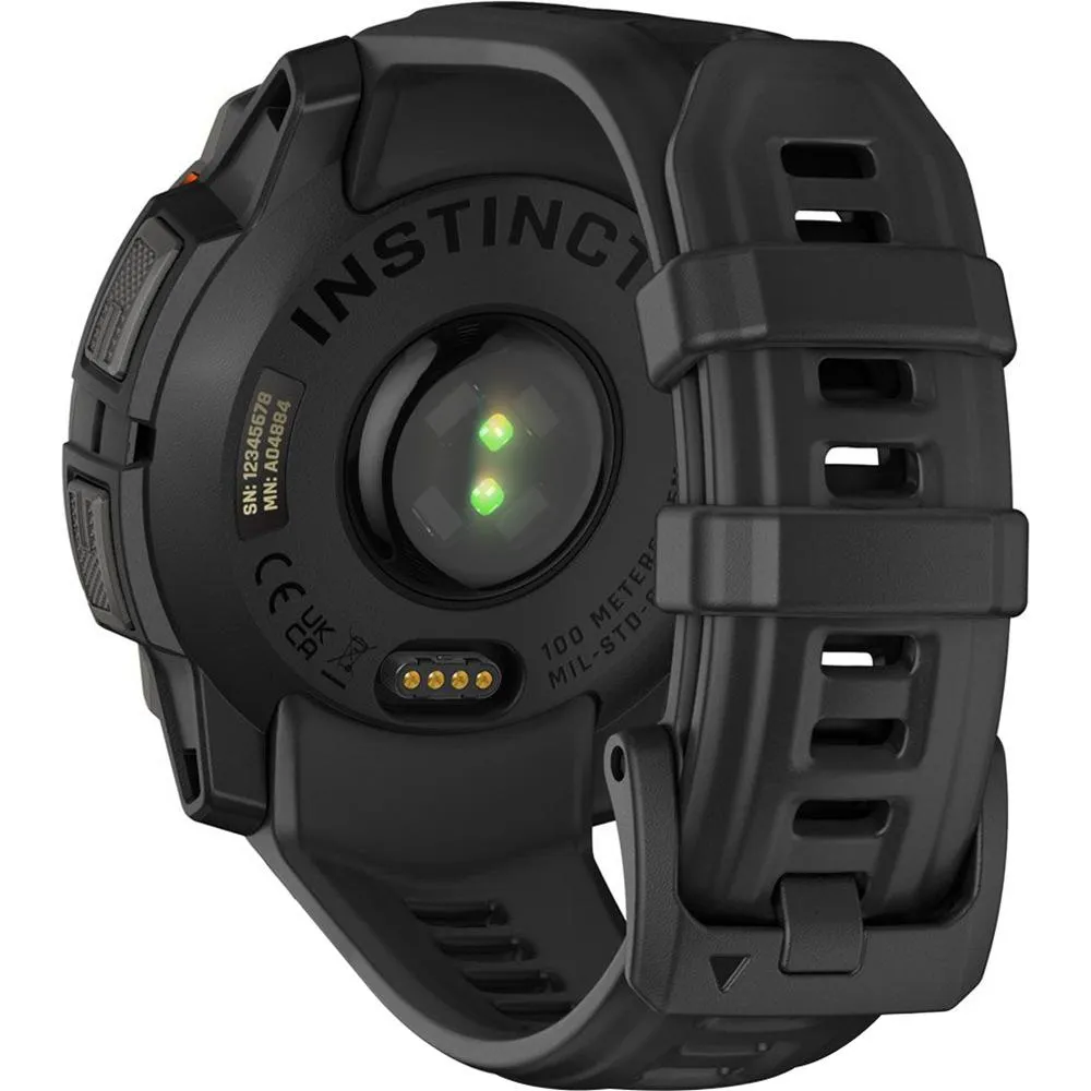 Garmin Instinct 3 45mm GPS Smartwatch, SOLAR, Black with Black Band  Accessories Bundle