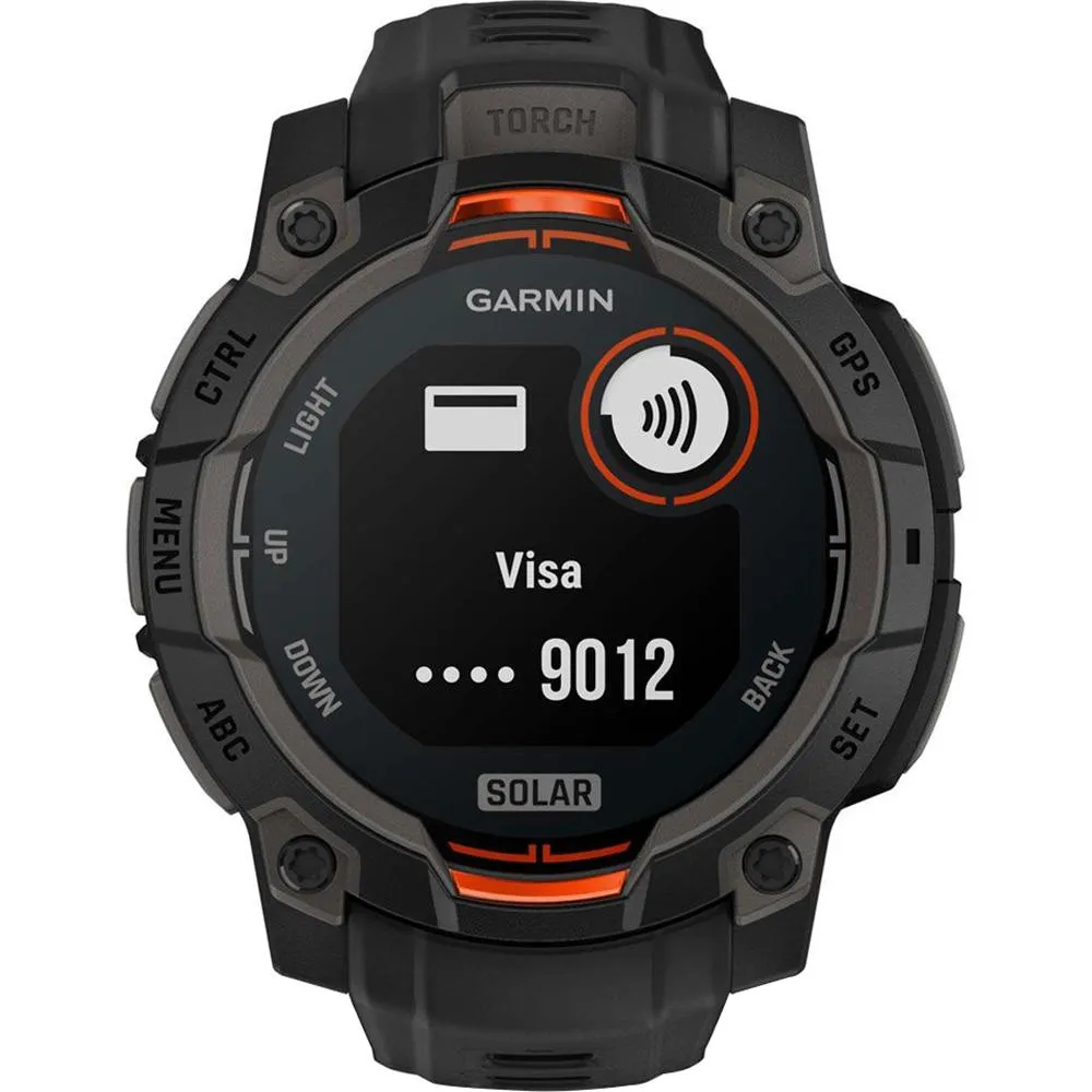 Garmin Instinct 3 45mm GPS Smartwatch, SOLAR, Black with Black Band  Accessories Bundle
