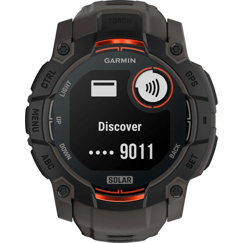 Garmin Instinct 3 - 50 mm GPS Smartwatch SOLAR Black with Charging Dock Bundle