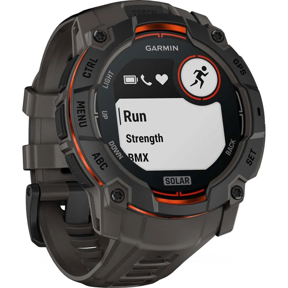 Garmin Instinct 3 - 50 mm GPS Smartwatch SOLAR Black with Charging Dock Bundle