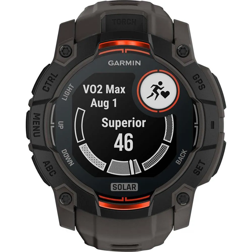 Garmin Instinct 3 - 50 mm GPS Smartwatch SOLAR Black with Charging Dock Bundle