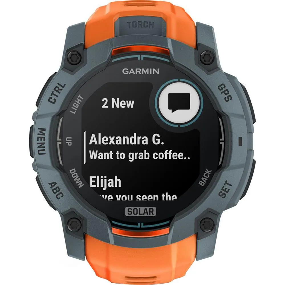 Garmin Instinct 3 50mm GPS Smartwatch Solar 2x Protector   2 Yr Warranty Bundle